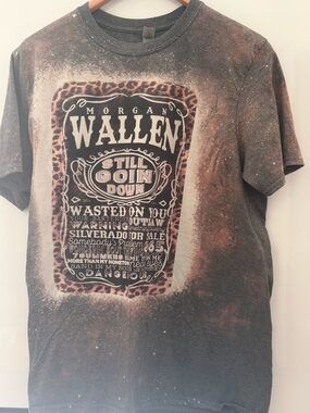 Morgan Wallen Graphic Band Tee - Distressed Black & Brown